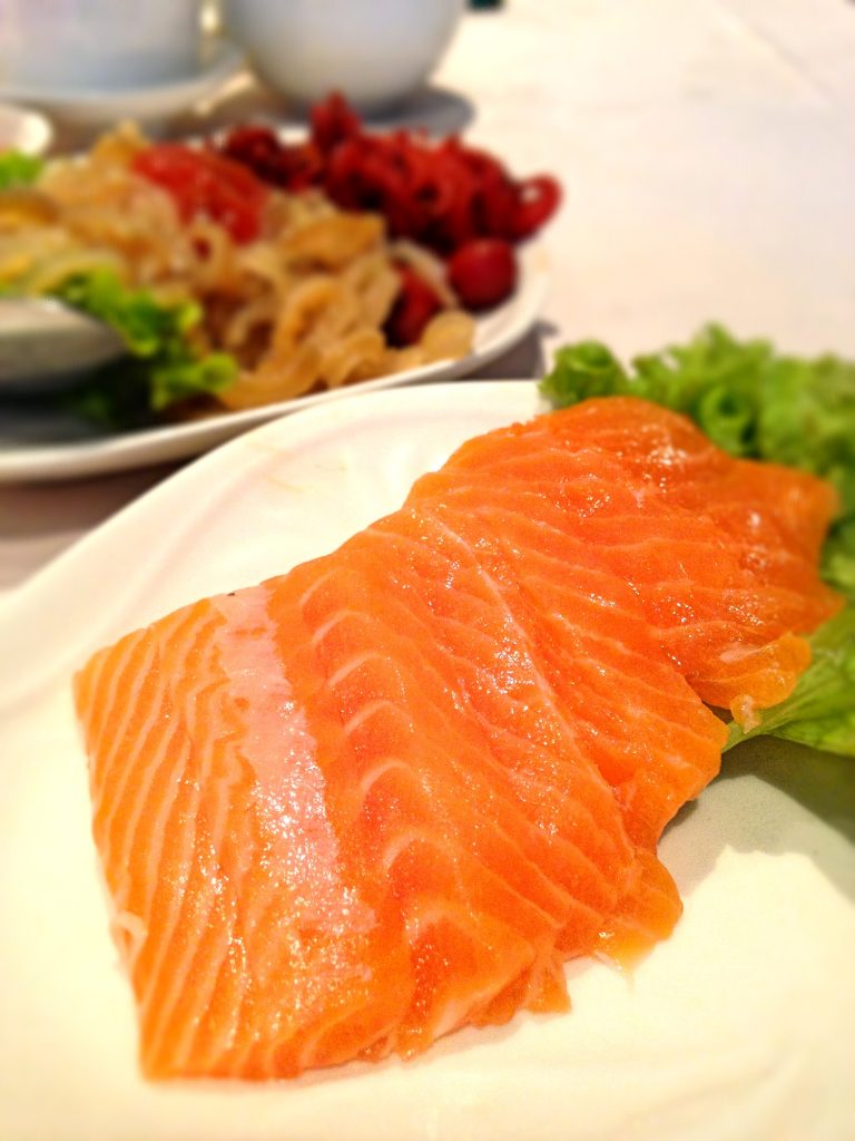 Peony Jade Salmon sashimi