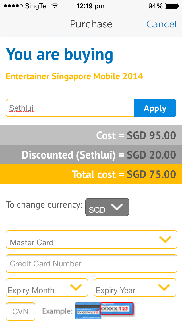 entertainer singapore discount