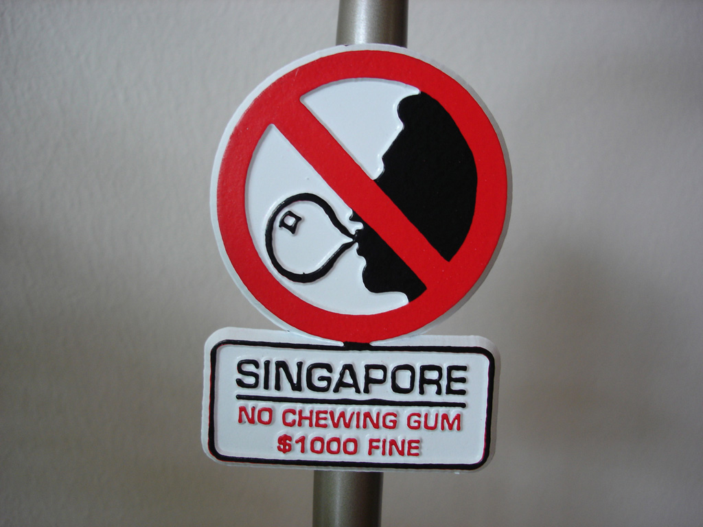 chewing gum ban singapore