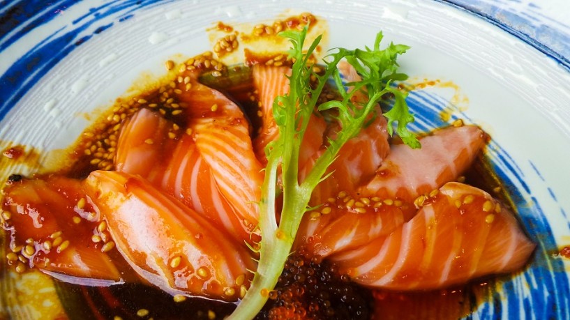 en japanese alocassia salmon caparccio