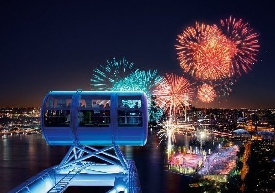 Singapore Flyer fireworks view best rooftop places