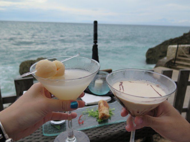 must eat in bali Cocktails at Rock Bar Bali