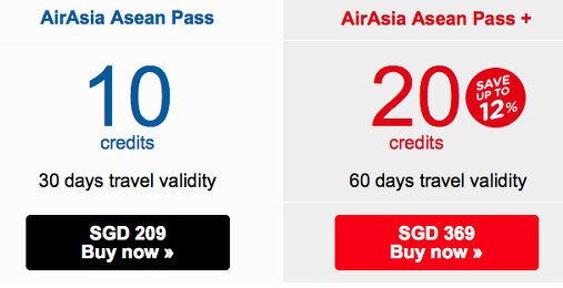 AirAsia ASEAN pass types