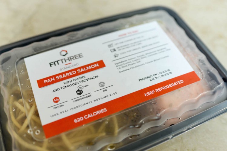 FitThree  meal box pan seared salmon