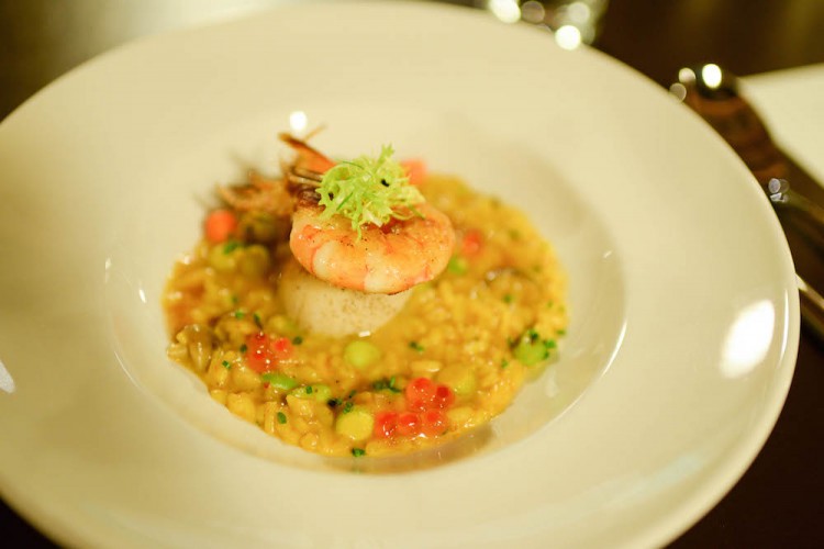 Tangerine singapore at ESPA risotto with light red curry emulsion