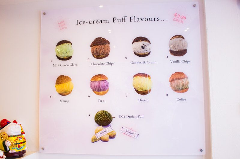 Hokkaido Ice Cream Puff All Flavours 