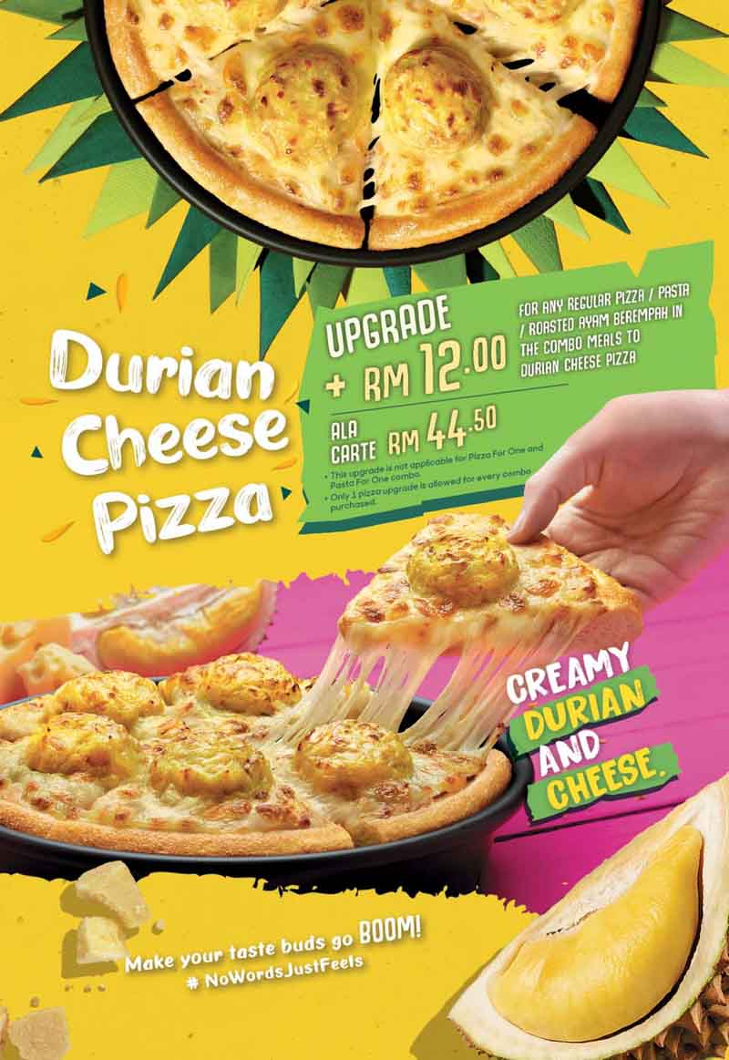 Pizza Hut Malaysia Durian Cheese Pizza Online 1