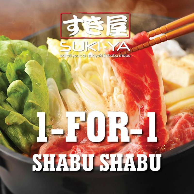 Suki Ya 1 For 1 Shabu Shabu Dinner Buffet 2 ONLINE