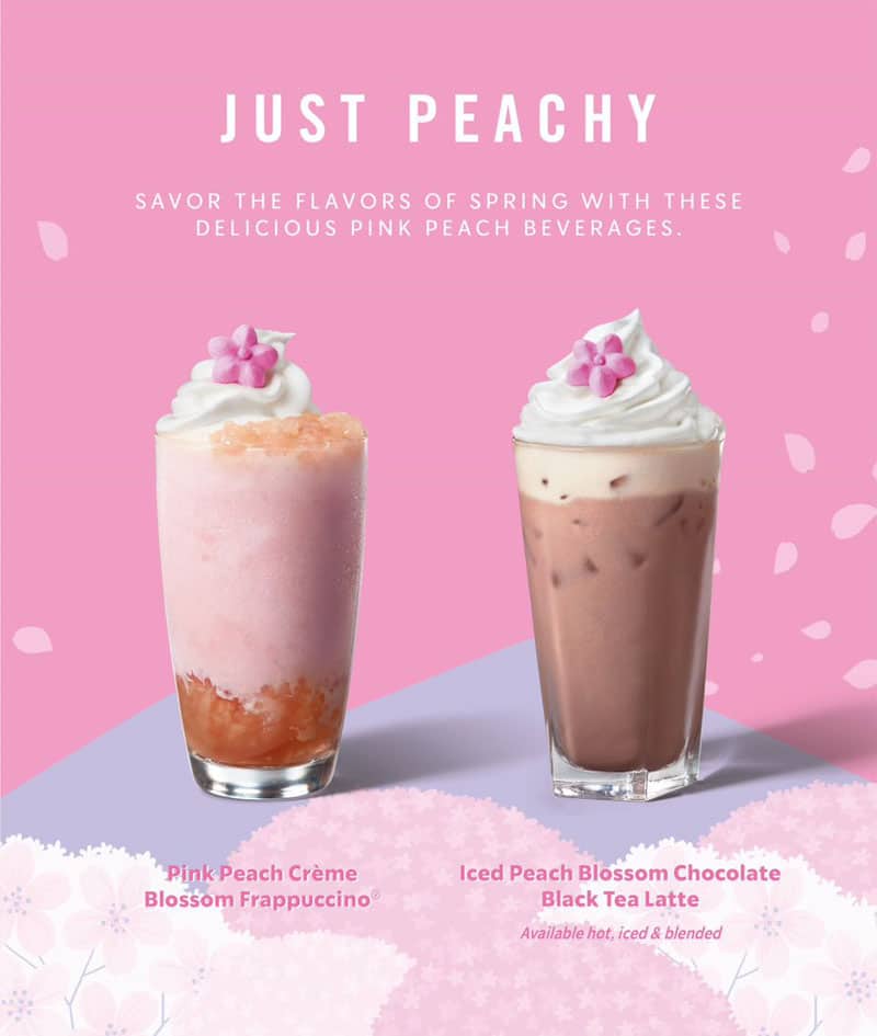 Peach Blossom Spring Series Drinks Starbucks Singapore Mar 2020 Online