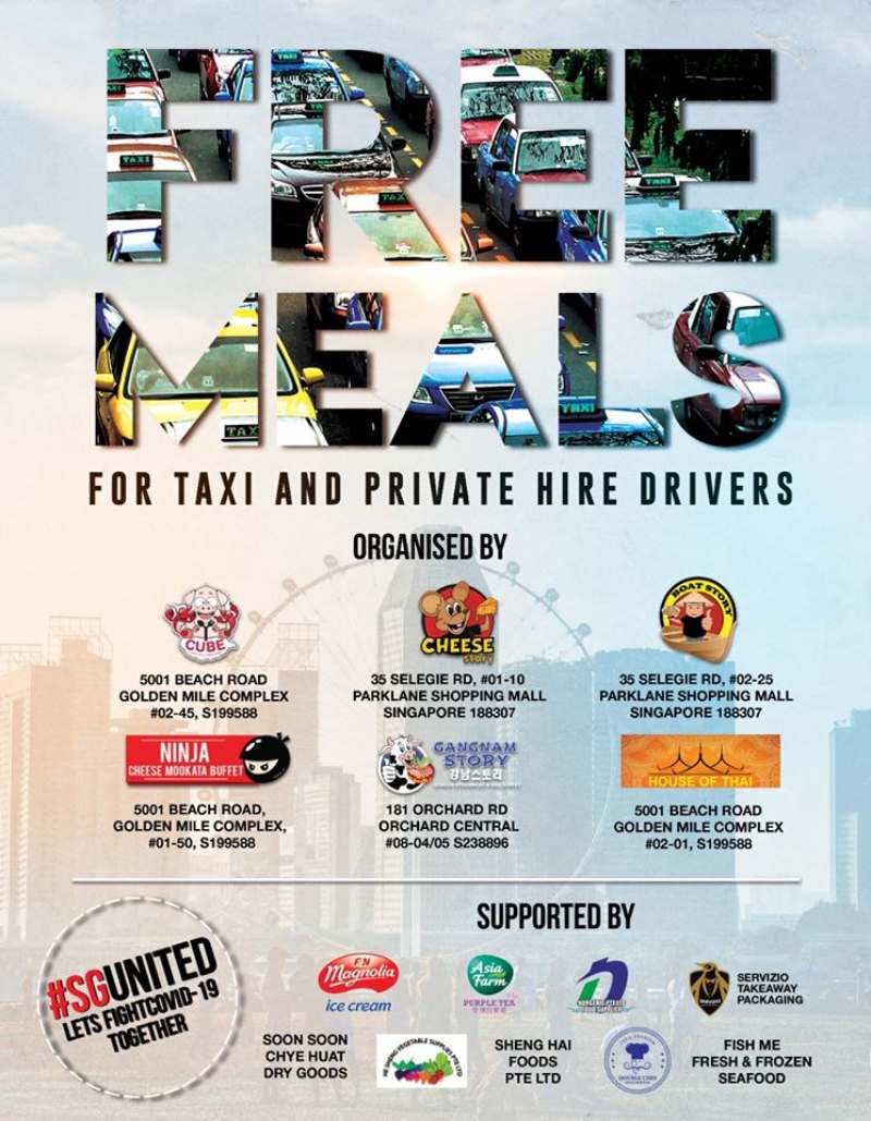 Free Meals For Taxi And Phv Online