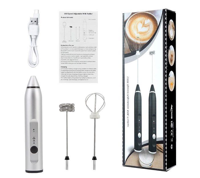 3 Speed Usb Electric Milk Frother, Foam Maker, Whisk Mixer Online