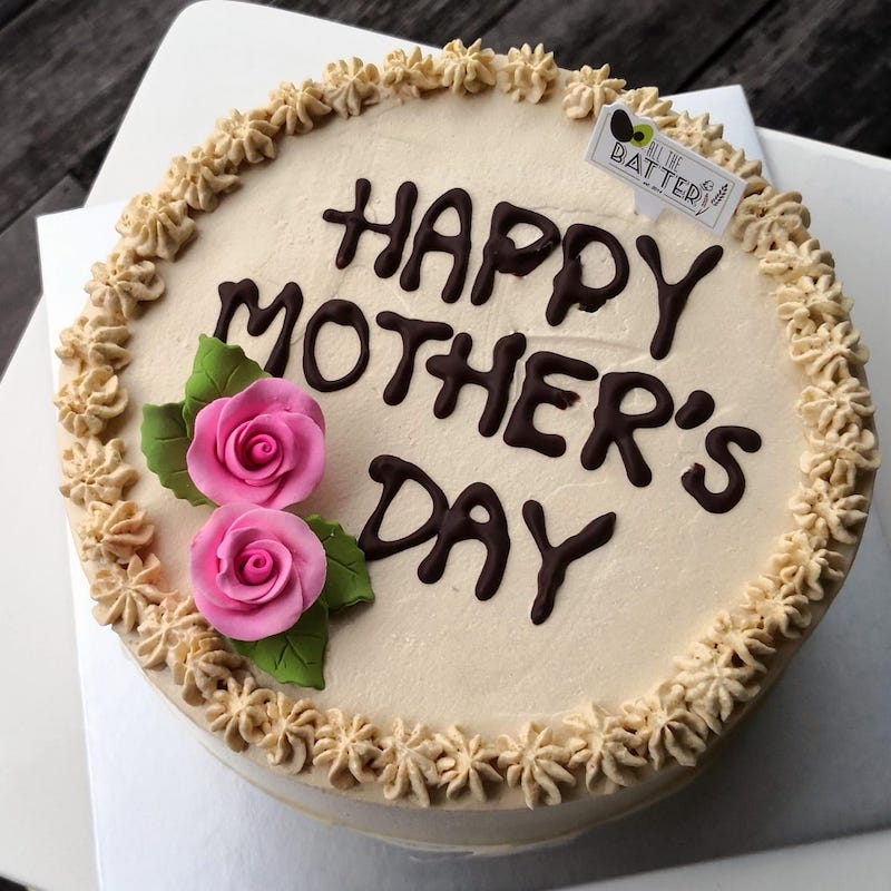 Mum With Love Happy Mother's Day Cakes & Champagne Design Card Lovely Verse