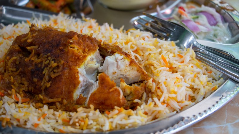 A serving of Fish Biryani from celebrity-owned, Ali Nachia Eating House 