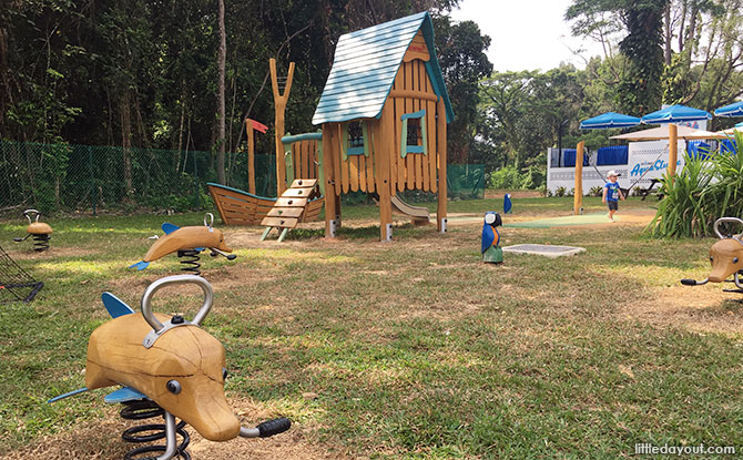 a photo of a kid-friendly playground