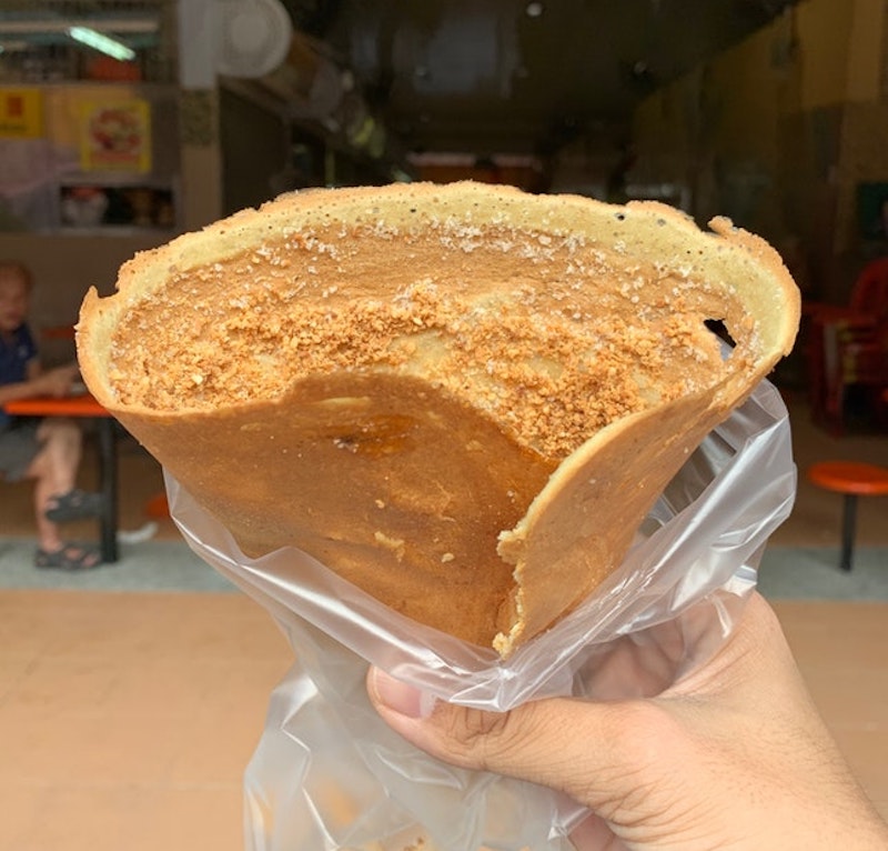 A crispy cone from Belinda's Traditional Pancake