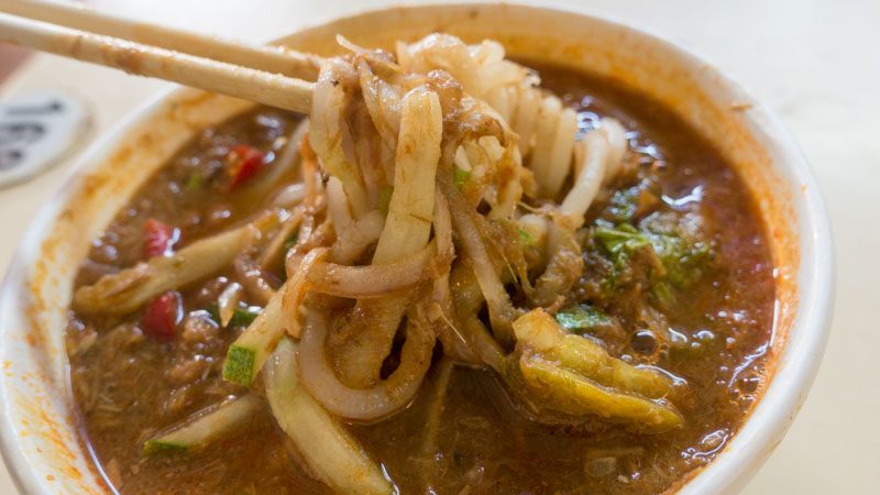 Penang Signature Assam Laksa Singapore - Thick Rice Noodle