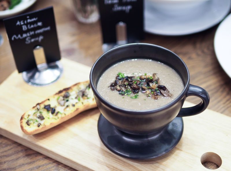 Greyhound Singapore mushroom soup