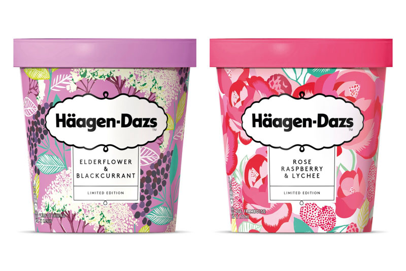 Haagen-Dazs Little Gardens Collection: Limited Edition Beautiful Tubs Of Floral Flavoured Ice Cream