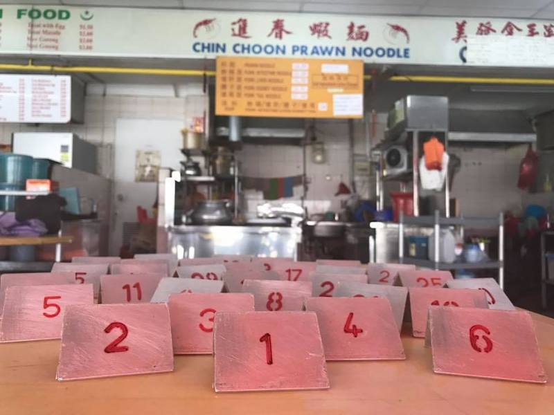 Stall front of Chin Choon Prawn Noodle located at Bukit Batok