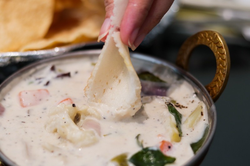 best indian restaurants - Appam With Coconut Milk dipped in Vegetable Ishtoo