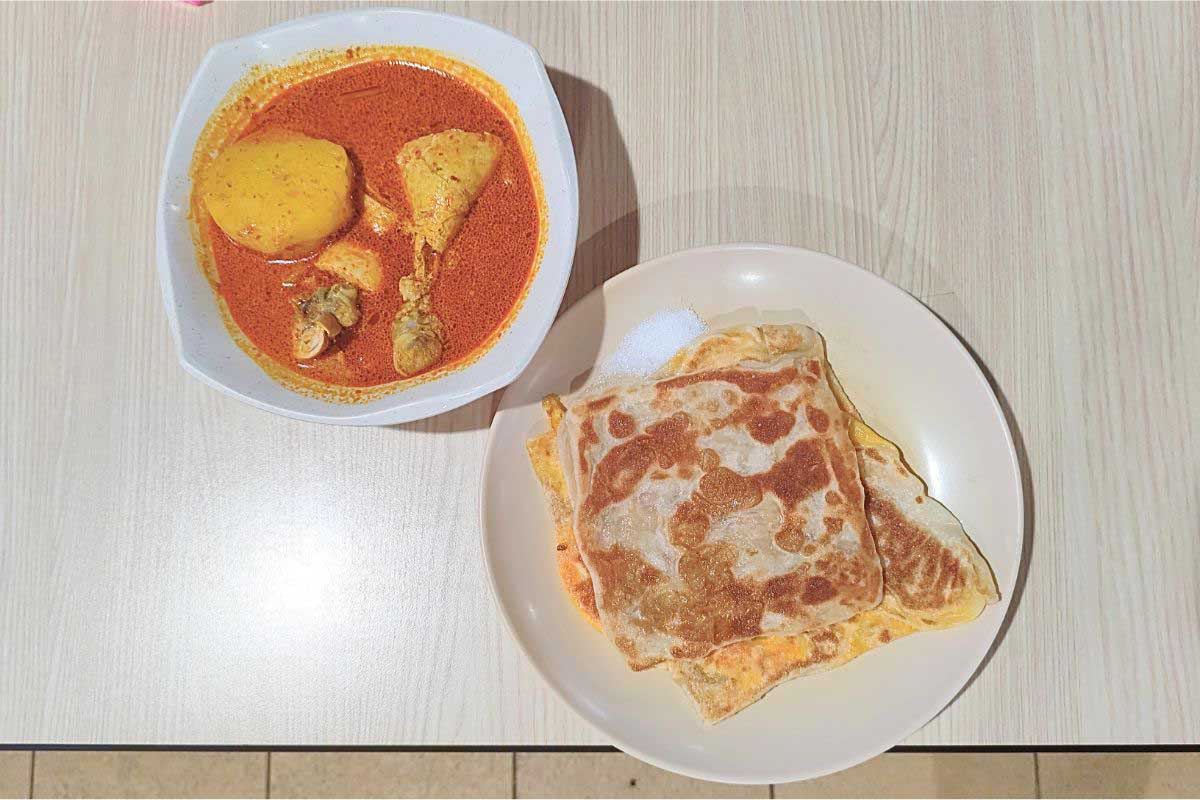Yuhua Village Market & Food Centre - Prata, Curry Chicken Yuhua Village Market & Food Centre - Prata, Curry Chicken