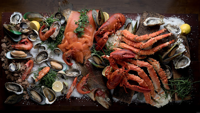 11 Seafood Places - Greenwood Fish Market seafood spread