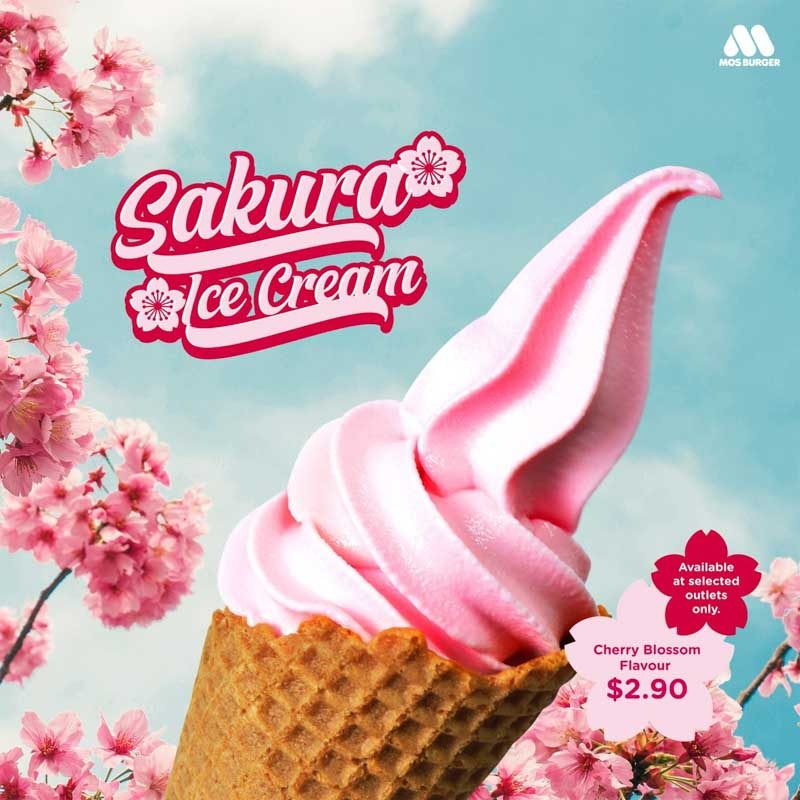 New Sakura Ice Cream From MOS Burger Available Exclusively At Tampines New Sakura Ice Cream From MOS Burger Available Exclusively At Tampines