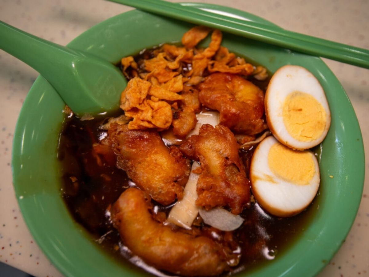 tiong bahru market - lor mee with deep fried shark nuggets