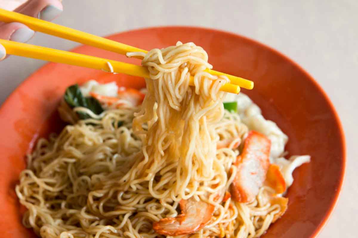 dover road noodles - noodles closeup