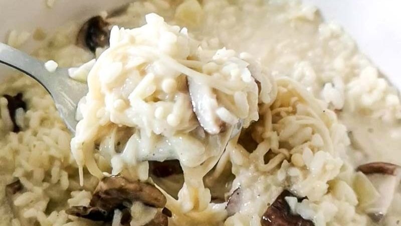 Microwave Mushroom Risotto Recipe 10 Feature