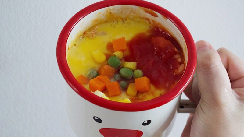 Microwave Omurice Featured