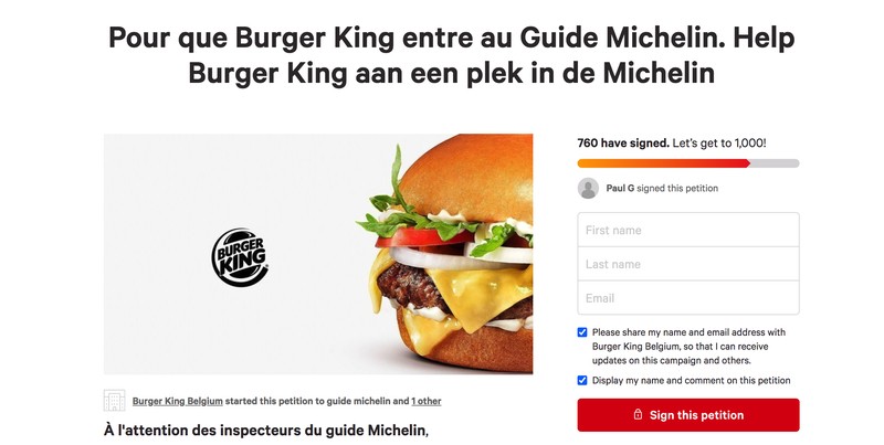 Burger King Michelin Star 2