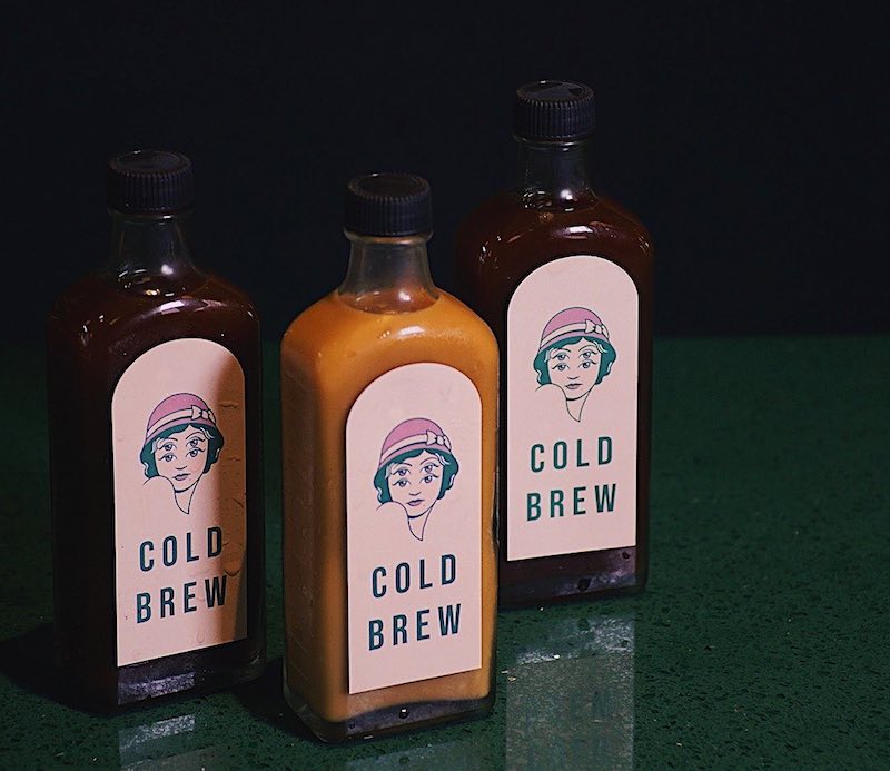 A picture of three cold brew coffee bottles