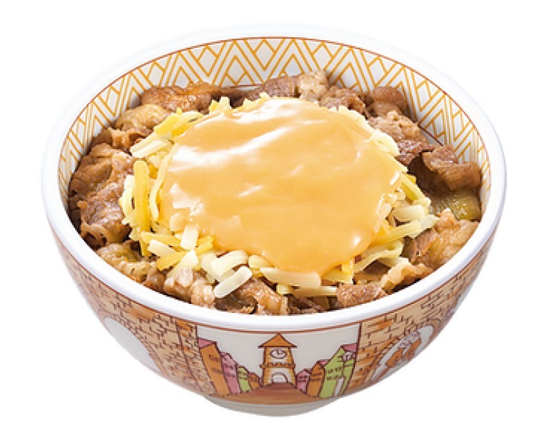 Melted Cheese On Triple Cheese Gyudon