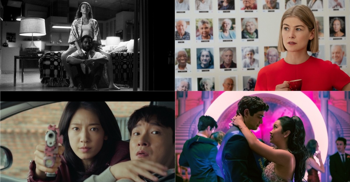 Collage of I care a lot, Sisyphus, malcom and marie Netflix Feb Watchlist