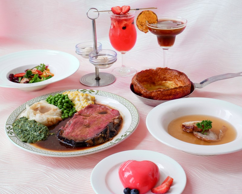 Flat lay of Lawry's Valentine's Day specials