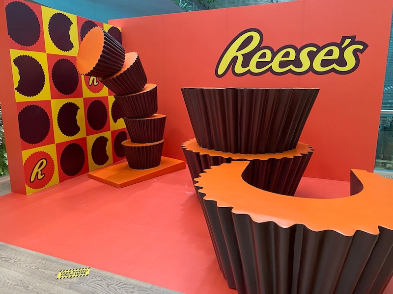 Picture of reese's installation at Changi Airport