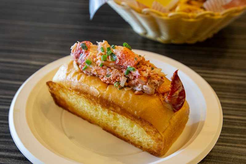Lobster Roll on plate from Dancing Crab 