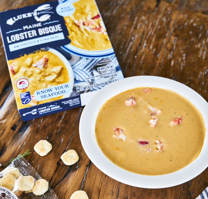 A bowl of lobster bisque