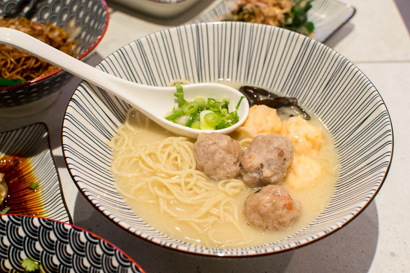 a bowl of tonkotsu noodles