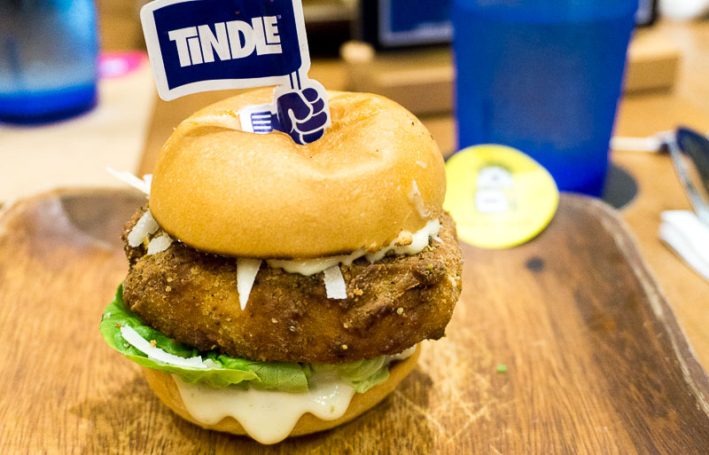 The Big Cease TiNDLE burger