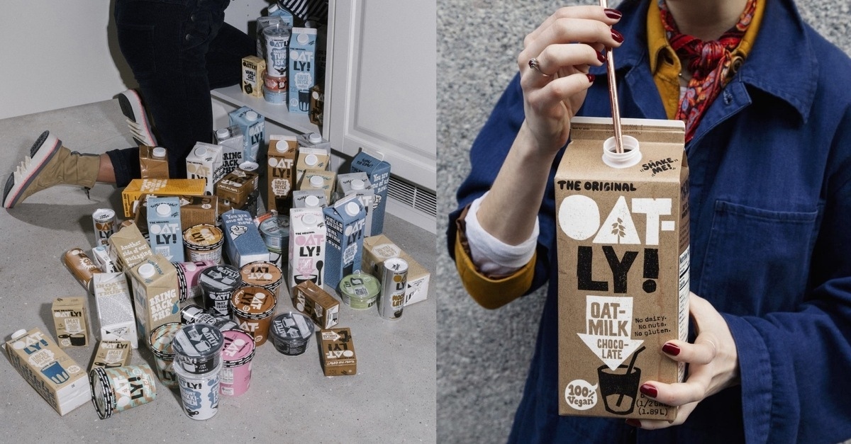 A collage of Oatly lifestyle shots