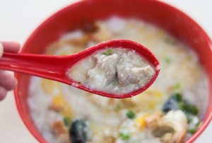 Johor Road Boon Kee Pork Porridge - Close up on pork