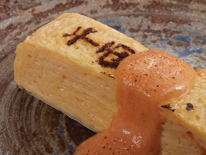 Close up of Sen-ryo's Tamagoyaki With Mentaiko Sauce
