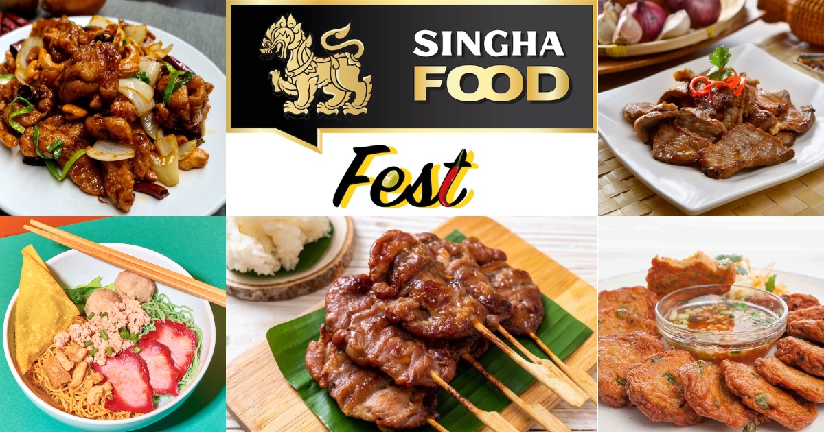 A collage of dishes served at Singha Food Fest's participating restaurants