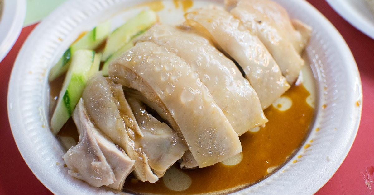 Plate of chicken rice from 169 Hainanese Chicken Rice