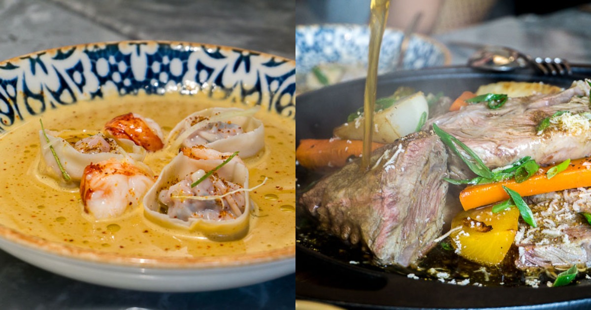 Collage of Bisque coco-homard and Pot-au-feu