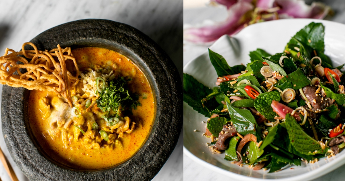 A collage of dishes from Coriander Leaf at Singapore Polo Club