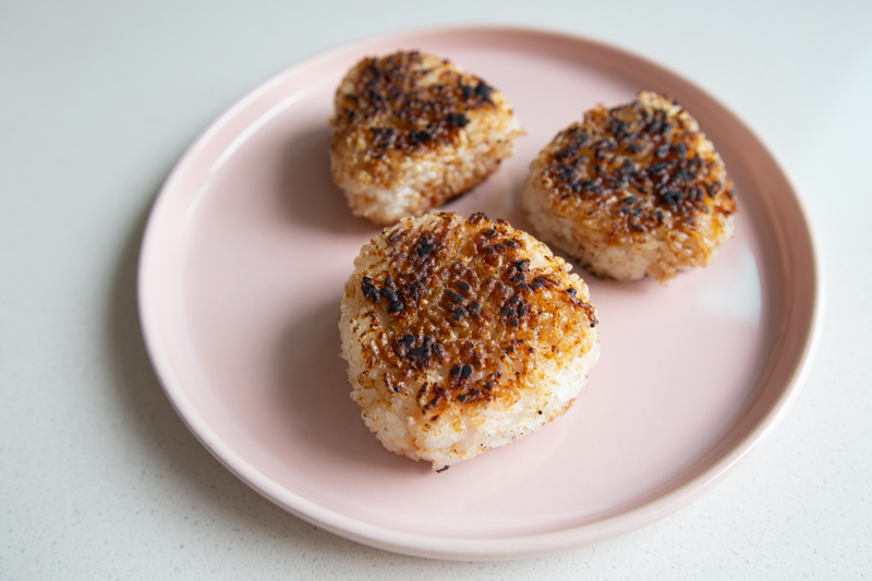 Plated Grilled Onigiri 