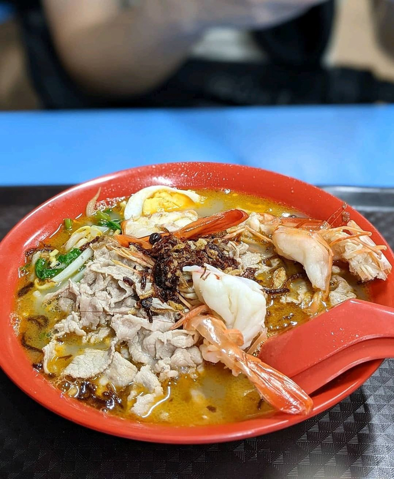 Bowl of Penang Prawn Noodles hawker deals